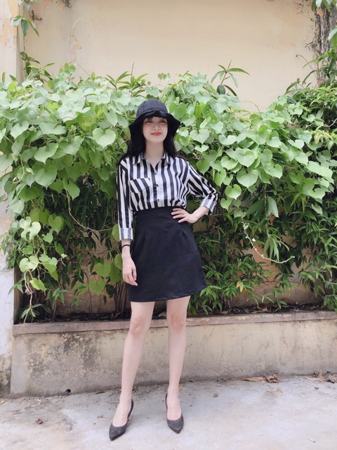 CHÂN VÁY CHỮ A ( Trắng/ Đen) | BigBuy360 - bigbuy360.vn