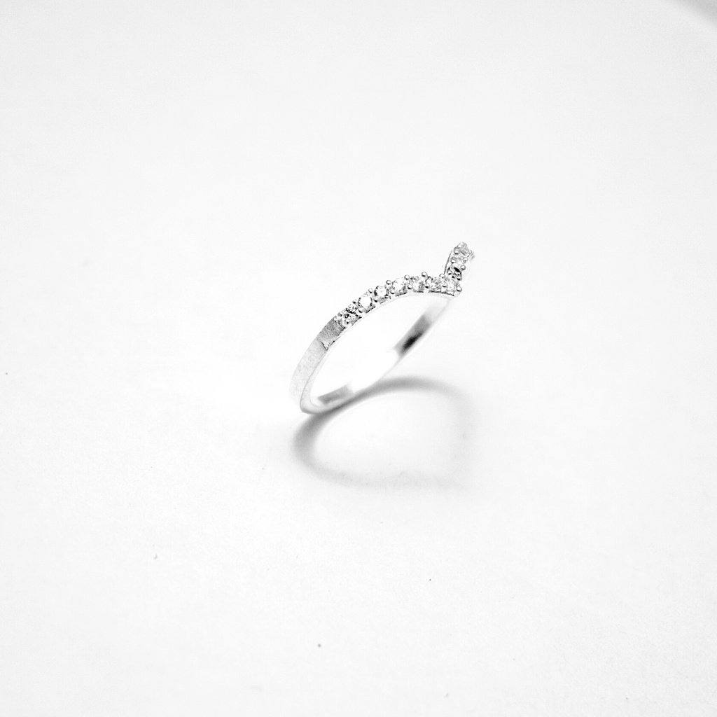 Nhẫn bạc nữ ATJ9038 dành cho nữ kiểu nguyệt quế đính đá ANTA Jewelry