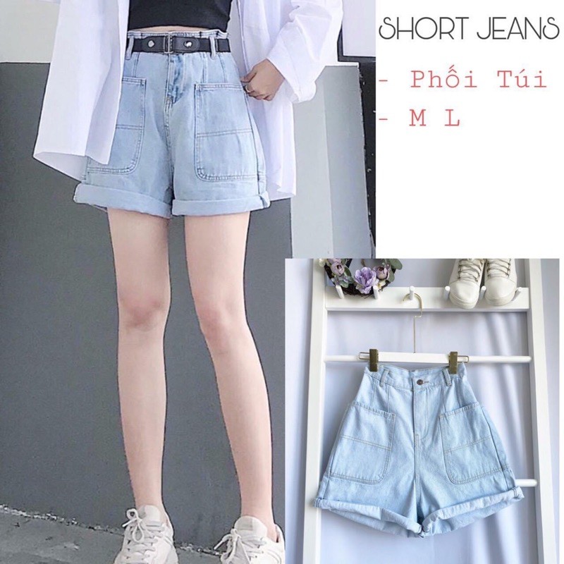 Quần Short Jeans Túi Hộp Ảnh Thật 100%