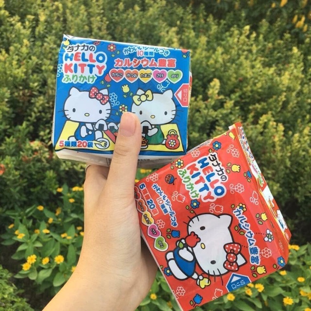 Gia vị rắc cơm Hello Kitty Nhật Bản hộp 20 gói nhỏ