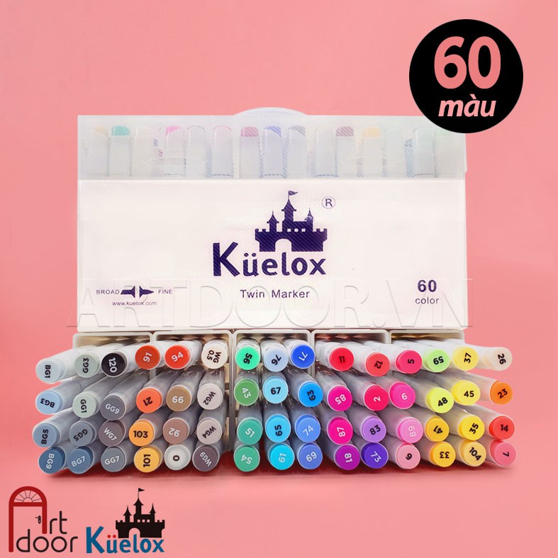 [ARTDOOR] Bộ bút marker KUELOX (hộp nhựa)