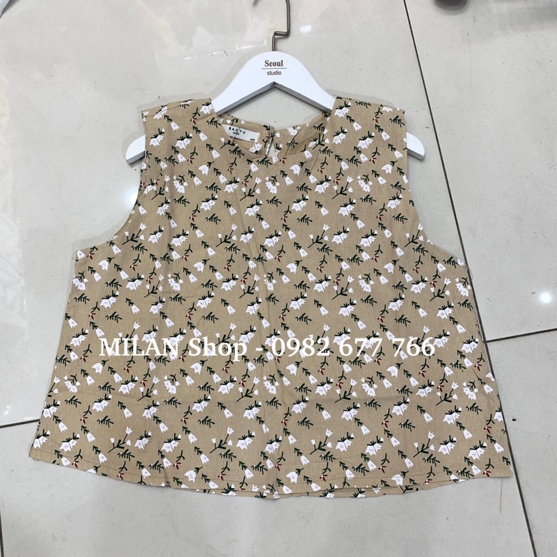 Áo sát nách trơn , hoa chất đũi thô Quảng Châu