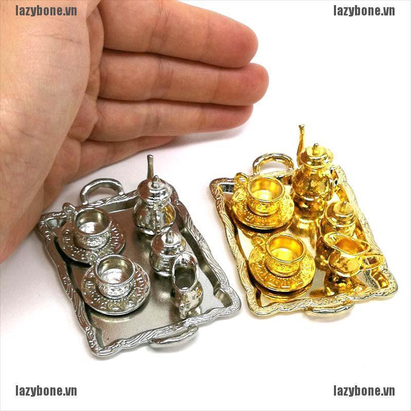 Bộ 10 Mô Hình Tách Trà Bằng Kim Loại Tỉ Lệ 1: 12 Dùng Trang Trí Nhà Búp Bê