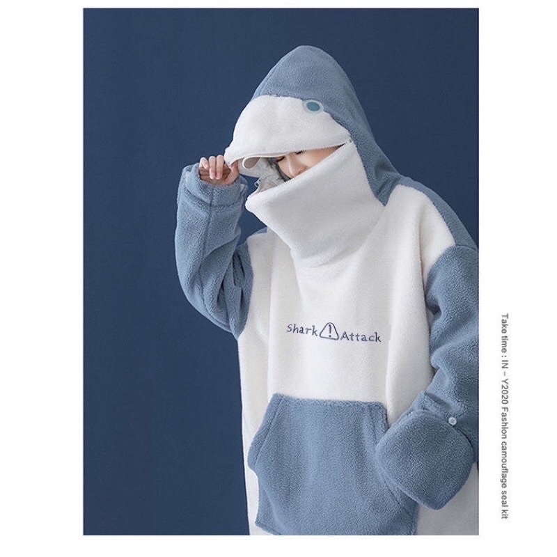 [HÀNG ODER]- RẺ VÔ ĐỊCH-ÁO HOODIE CÁ MẬP NAM NỮ LÔNG CỪU SIÊU CUTE | BigBuy360 - bigbuy360.vn