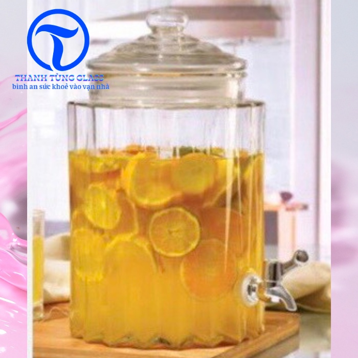 Bình trụ sọc có vòi 6 lít, 8 lít