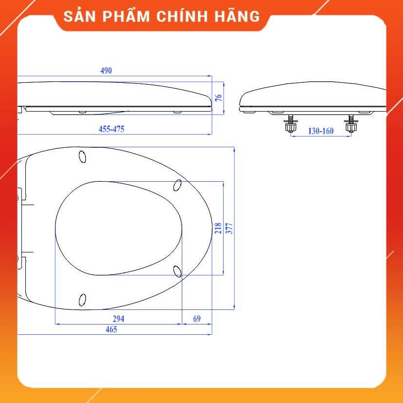 (FREESHIPP) Nắp bàn cầu đóng êm HA07, siêu bền, nhựa ABS, hàng Việt Nam chất lượng cao