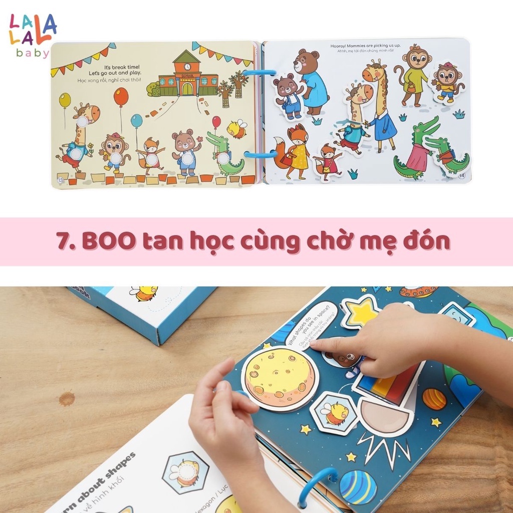 Học Liệu Bóc Dán Busy Book Cho Bé Lalala Baby Nhiều Chủ Đề Đa Dạng - Song Ngữ Anh Việt