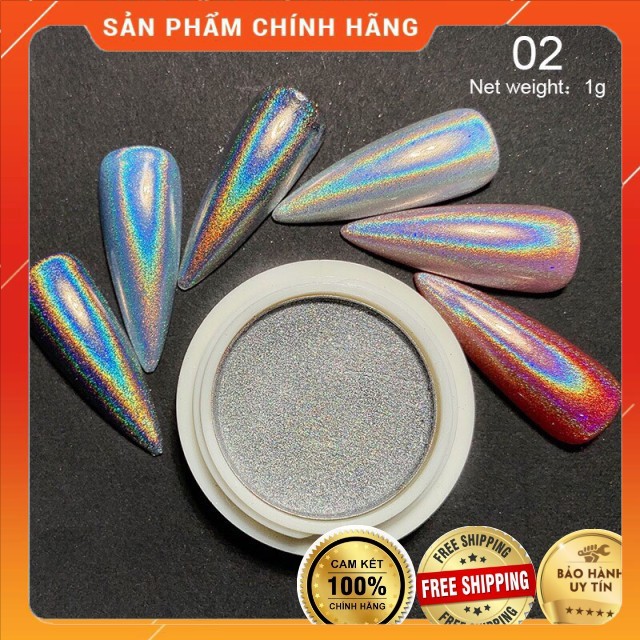 Bột tráng gương trang trí móng, nhũ tráng gương cầu vồng Thiên Di Nail