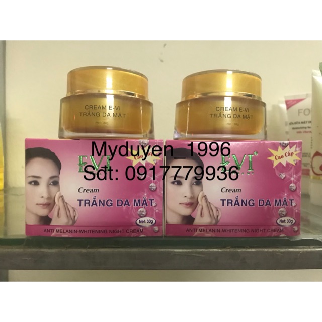Kem trắng da mặt EVI 30g