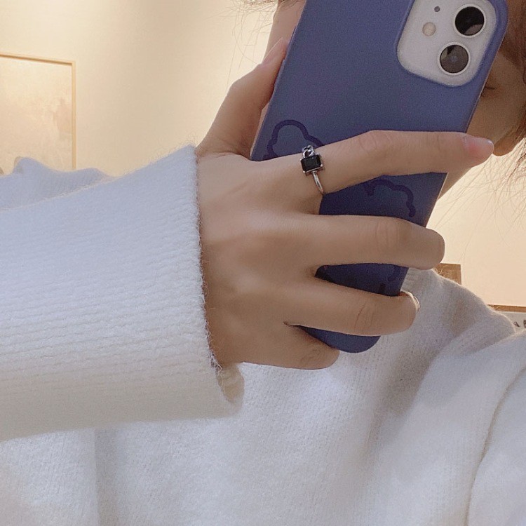 Nhẫn Nữ Hình dạng xoắn Nối Phong cách Âu Mỹ Làm như cũ Màu bạc Làm bằng tay Cổ điển NH-068