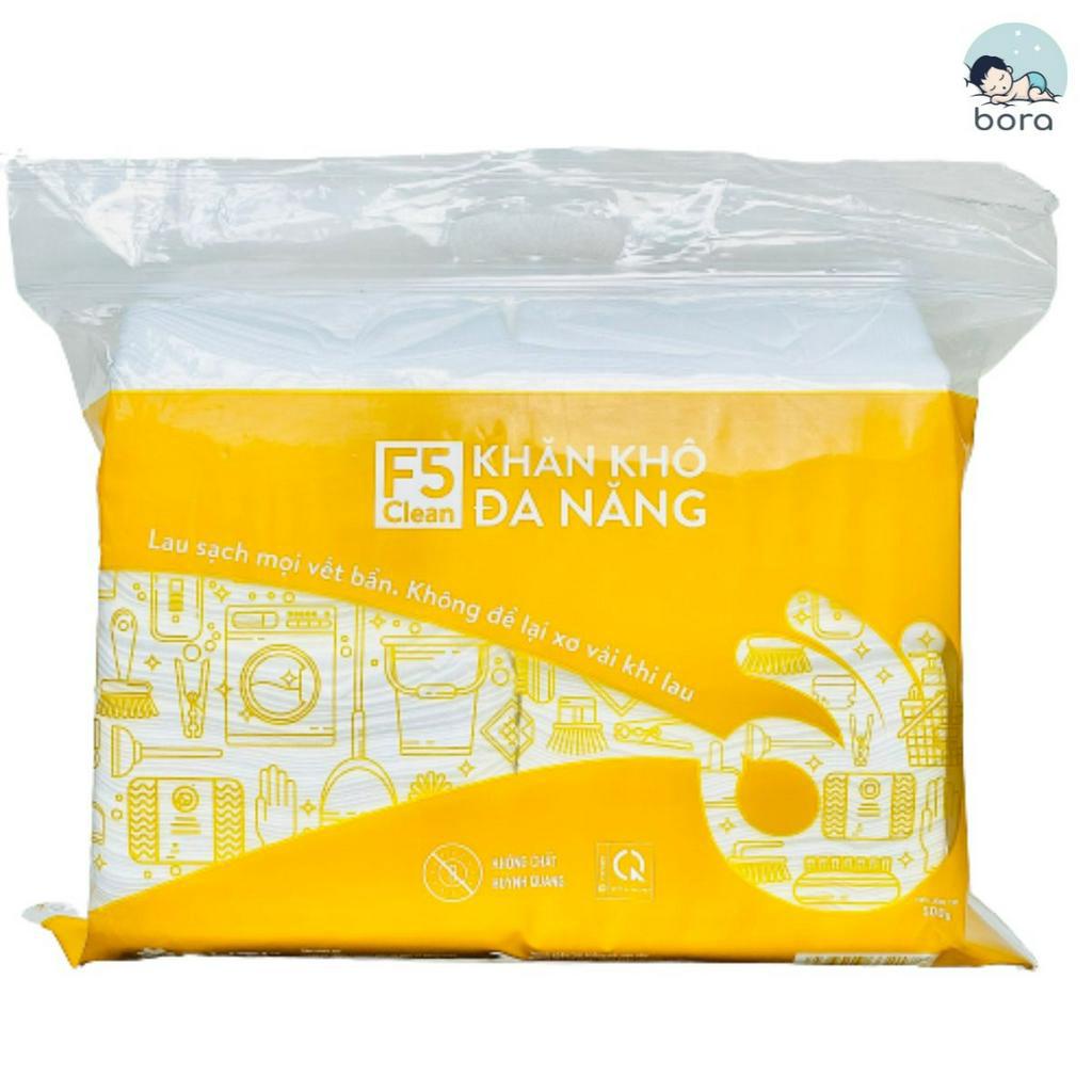 Khăn khô đa năng F5 Clean túi 500 gram mềm mịn không xơ