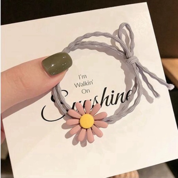 Dây Buộc Tóc Bông Cúc Xinh Xắn Ulzzang Siêu Hot - Dây Cột Tóc Bông Cúc Nhiều Màu Sắc Dâu Tây Bông Hoa Tuyết Siêu Cute