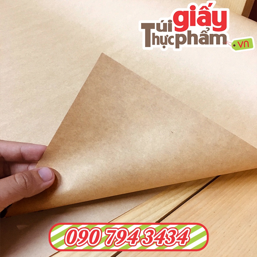 1000 tờ giấy gói bánh mì kraft trơn (Kraft 50gsm)