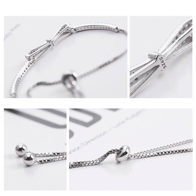 Lắc Tay Bạc Nơ Twenty Jewelry LTVAD024. Lắc Tay Nữ Bạc 925