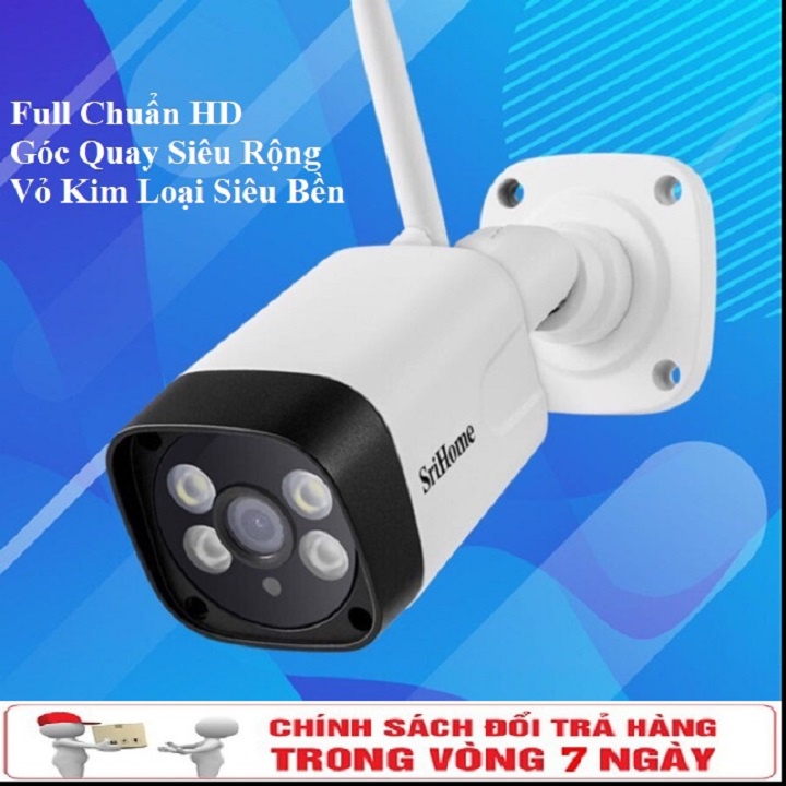 Camera Wifi Srihome SH035 3.0Mp - UtraHD 1296P -  - Ngoài Trời kháng nước chuẩn IP66 -