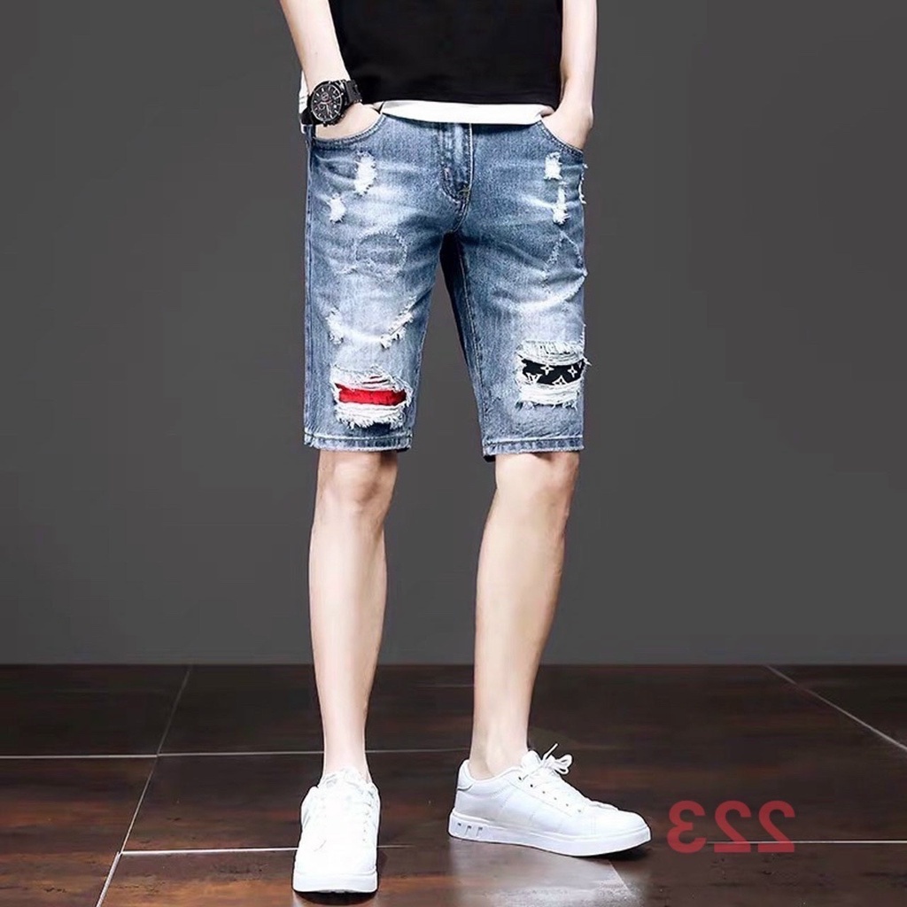 Quần short jean nam rách cao cấp - chất liệu Denim, co dãn tốt - Thời Trang Nam Nữ Gemini KV223