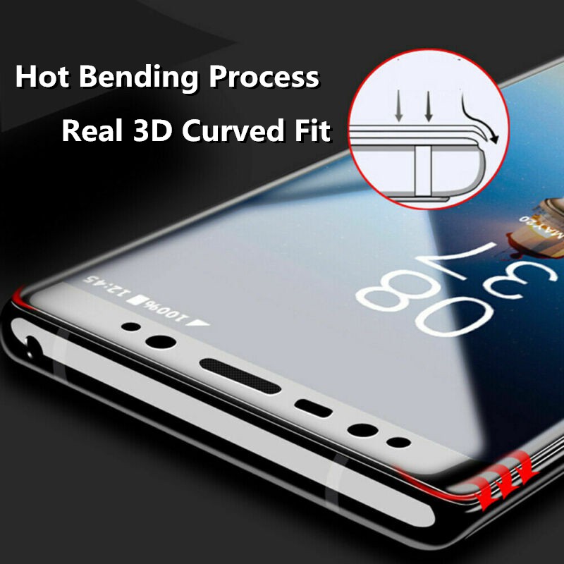 Kính Cường Lực Viền Cong Bảo Vệ Toàn Màn Hình Cho Samsung Galaxy S23 S22 S21 S20 Ultra 5G S10 S9 S8 Plus