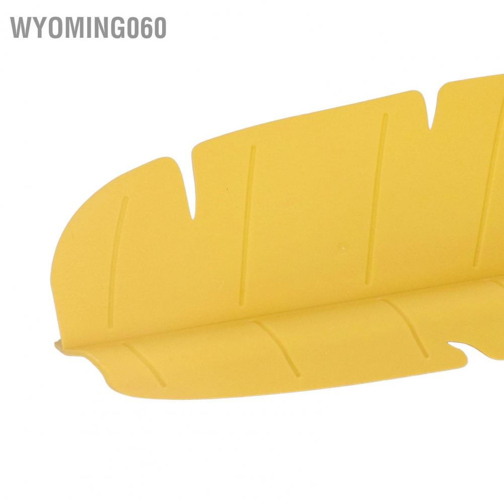 Wyoming060 Kitchen Sink Water Splash Guard Elastic Reusable Banana Leaf Splashing for Dishes Vegetables Washing