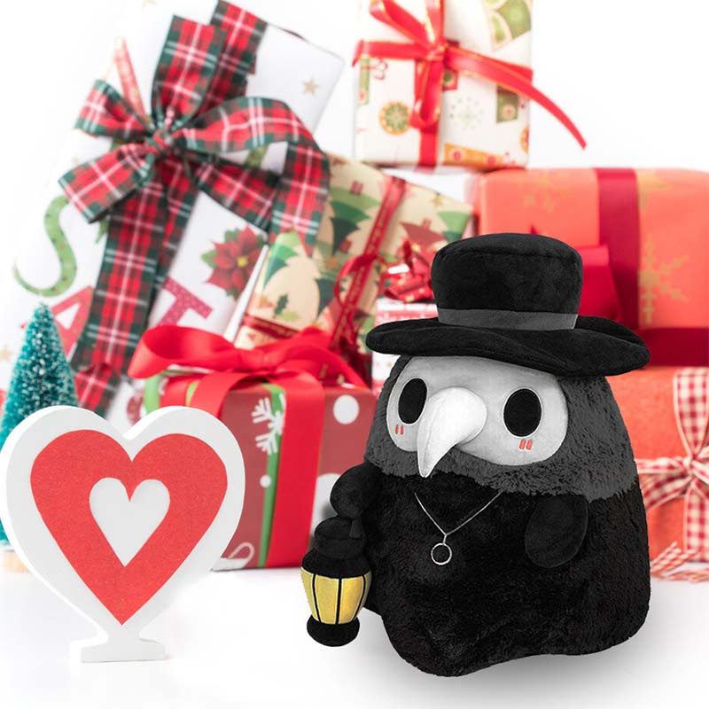 Luminous Couple Cartoon Animal Plague Doctor Beak Stuffed Plush Toy Valentine'S Day Beak Doctor Party Prom Props Plush Toy Gifts