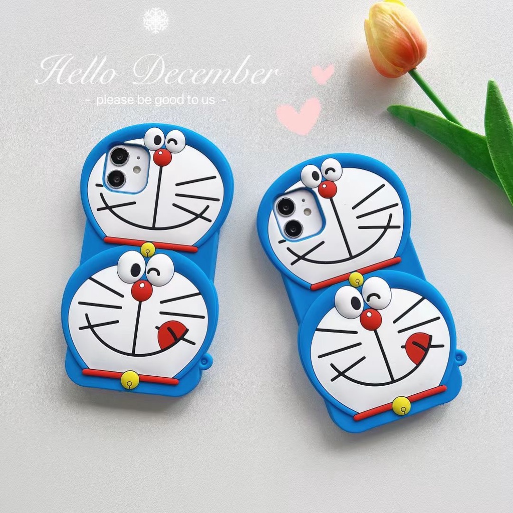 Ốp Điện Thoại Silicon Mềm Hình doraemon 3D Cho Iphone 13 pro max 12 pro max 11 pro max xs max xr x 6 6s 7 8 plus