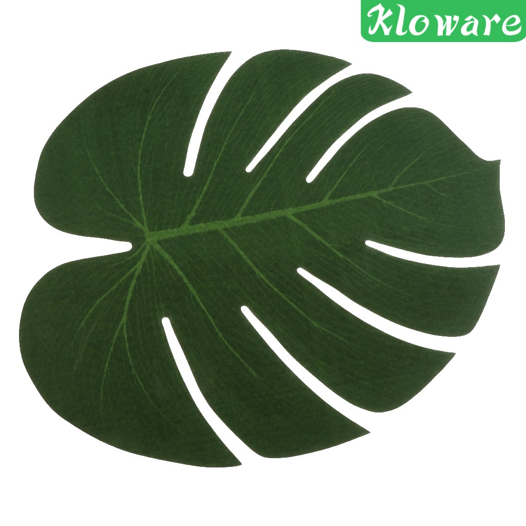 [Kloware] Set 5 Tấm Lót Bàn Ăn Cỡ Lớn Hình Lá Cọ Nhân Tạo