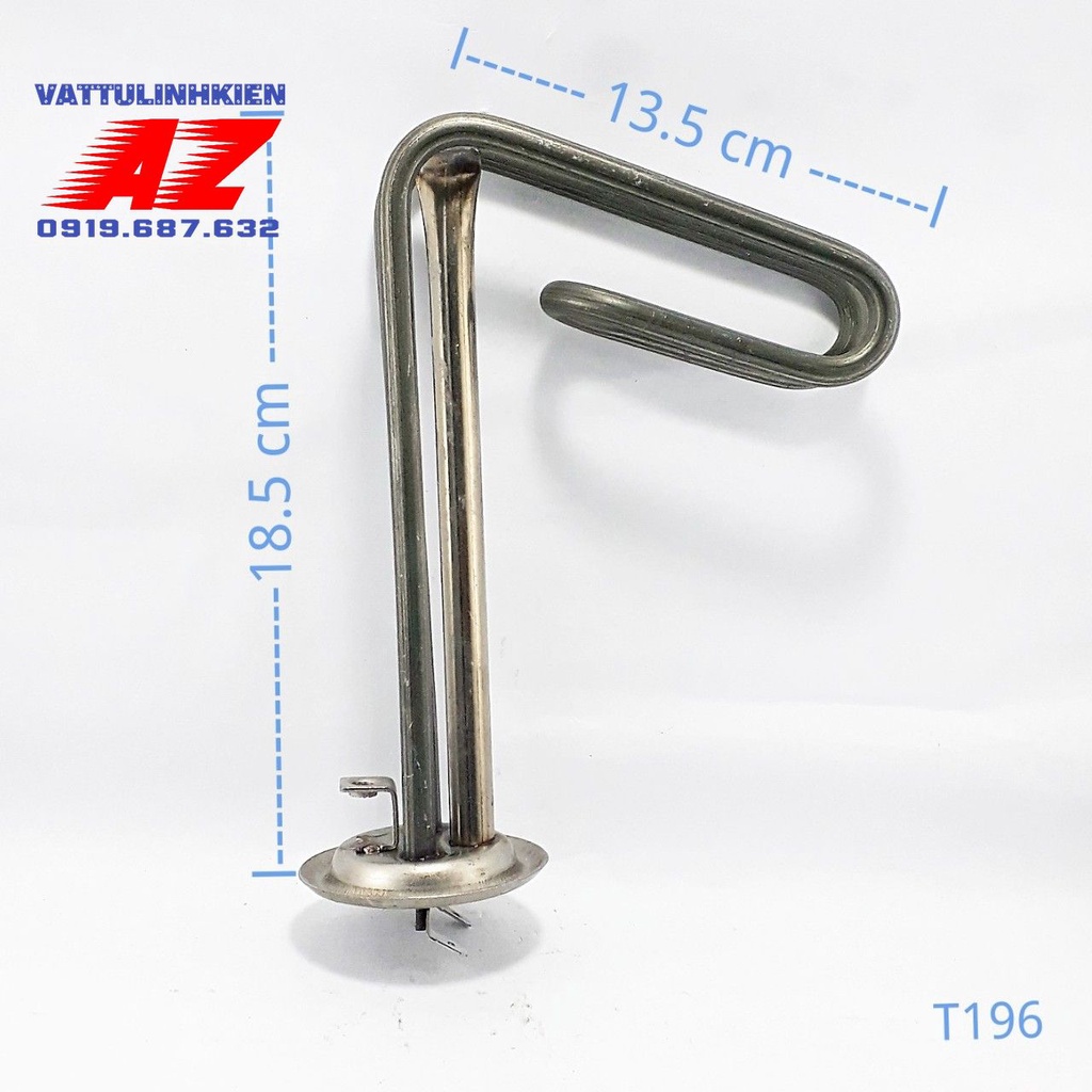 Bộ linh kiện ruột đốt Bình nóng lạnh ROSSI - TÂN Á 15L thân cong, bát tròn 6,5cm x 18cm+13cm + Thanh magie 5mm(196+346