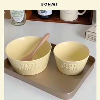 Set tô dĩa gốm Bonheur bảng màu Pastel phong cách Hàn Quốc Bonmi Decor