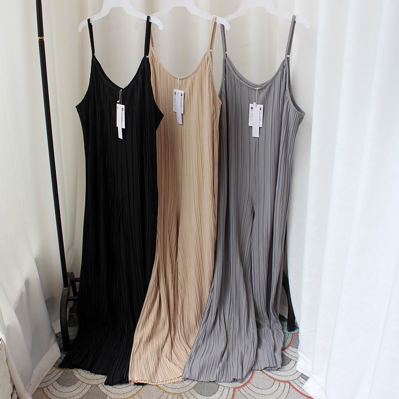 bộ pleated jumpsuits 2 dây dáng dài dập ly hàng ulzzang cao cấp