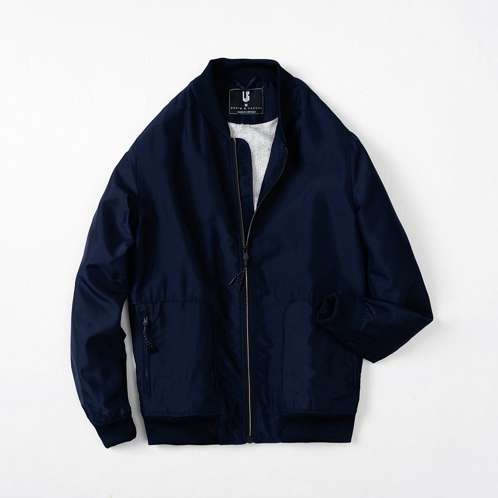 Áo bomber gió lót lông cừu mẫu mới 2020, áo khoác dù chống nước LKDenim hàng độc quyền