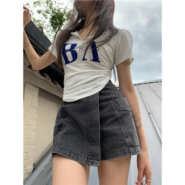 Chân váy jean Mỏng Lưng Cao Thời Trang Quyến Rũ Cho Nữ