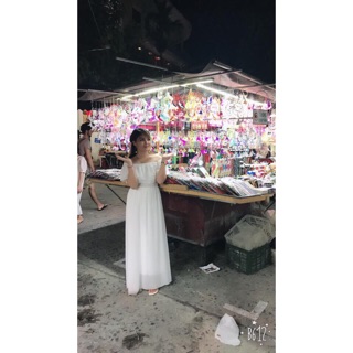 Váy maxi trắng