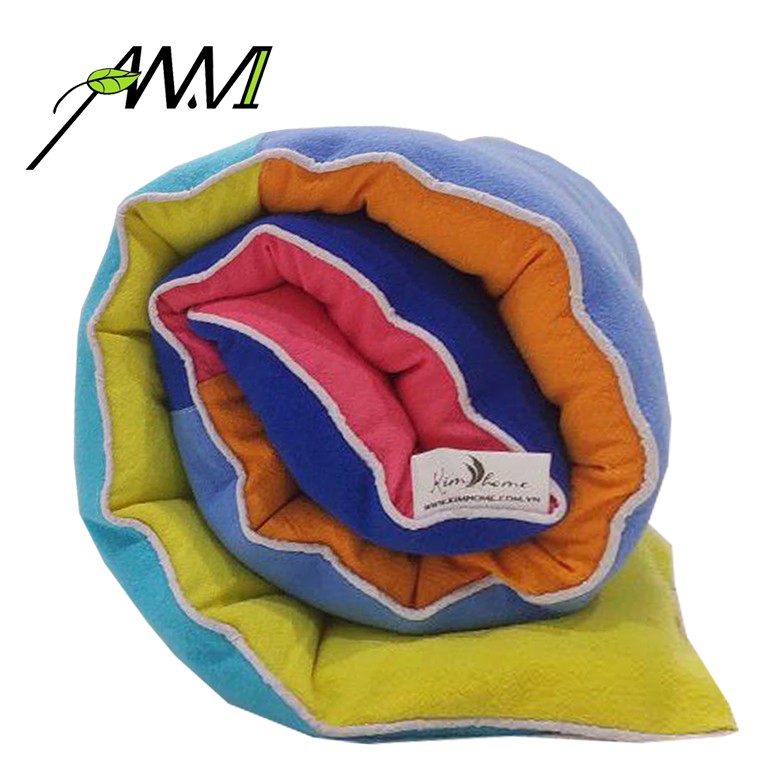 Nệm ngủ cho bé_Nệm chần gòn vải cara hai mặt phối 6 màu thương hiệu Kim Home kích thước 68x118 cm