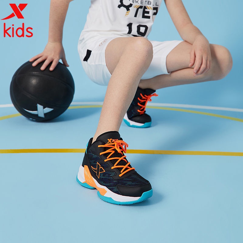 ☍Giày trẻ em nam Xtep giày thể thao mùa hè 2021 giày bóng rổ trẻ em mới trẻ em lớn học sinh tiểu học giày thể thao đích