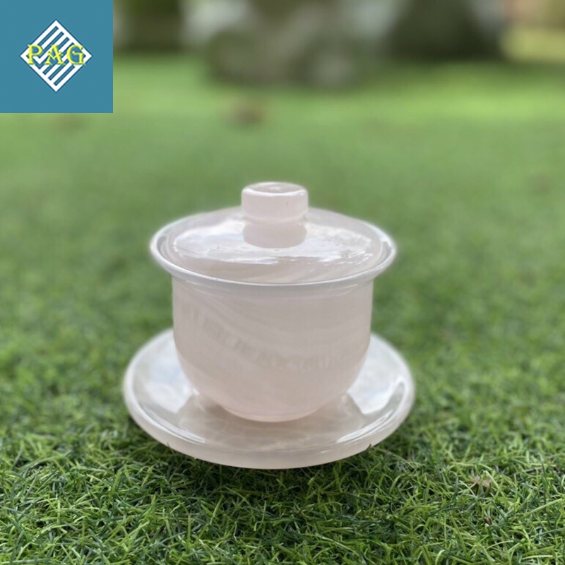 Chén Ngọc Onyx Marble, Chén Uống Trà - Vật Phẩm Phong Thuỷ Trang Trí, Làm Quà Tặng