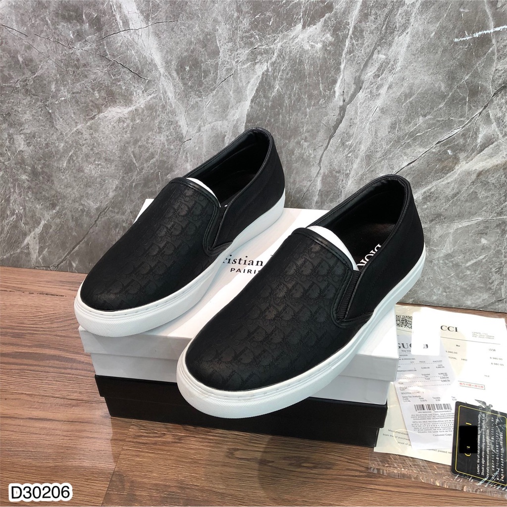 Giày Lười Nam Di.or In Họa Tiết Dập Vân Cao Cấp - Giày Lười Lv Cao Cấp Dành Cho Nam DT FASHION MENWEAR