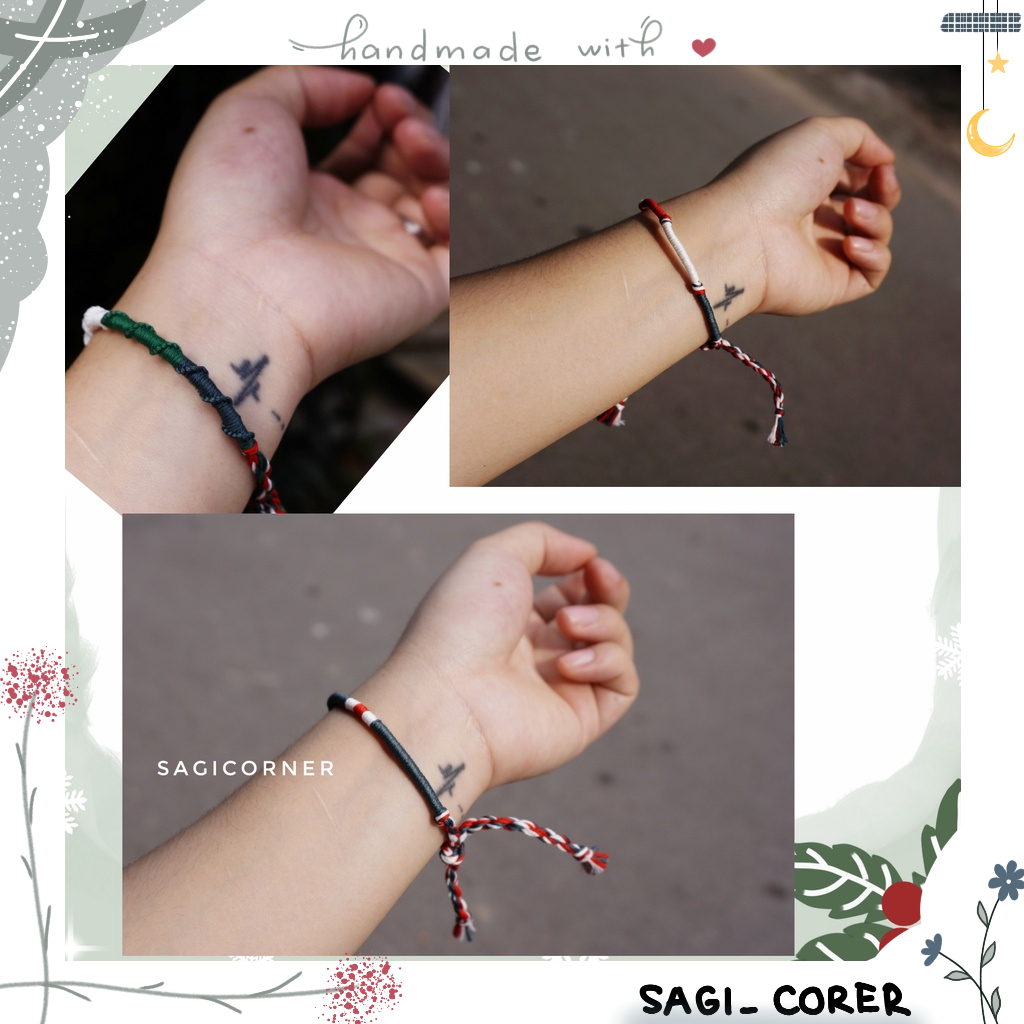 Chap.2 - Vòng tay, chân màu giáng sinh unisex l Wrap bracelet