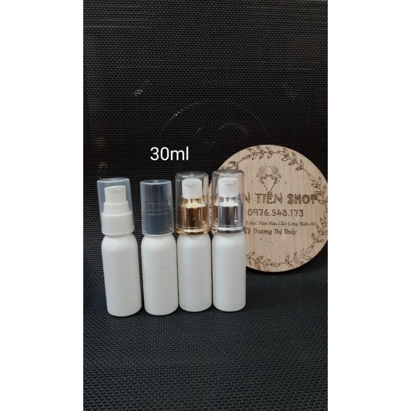 Chai nhựa trắng 30ml đầu xịt giọt