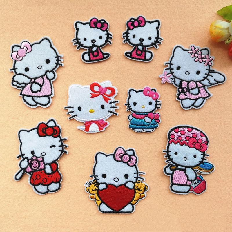 Sticker ủi thêu hình Hello Kitty