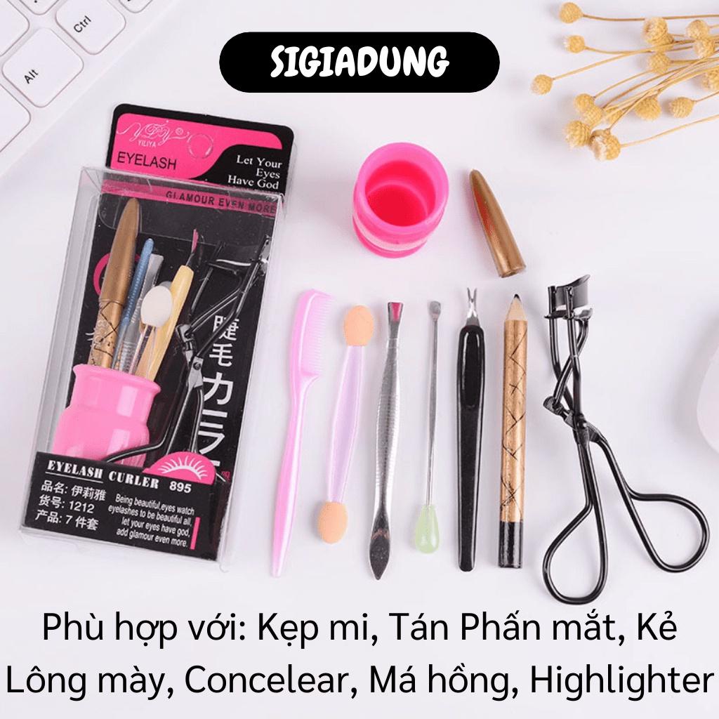 [SGD] Bộ Trang Điểm Mắt - Combo 7 Món Makeup Mắt Gồm Kẹp Mi + Tán Phấn + Kẻ Lông Mày..9609
