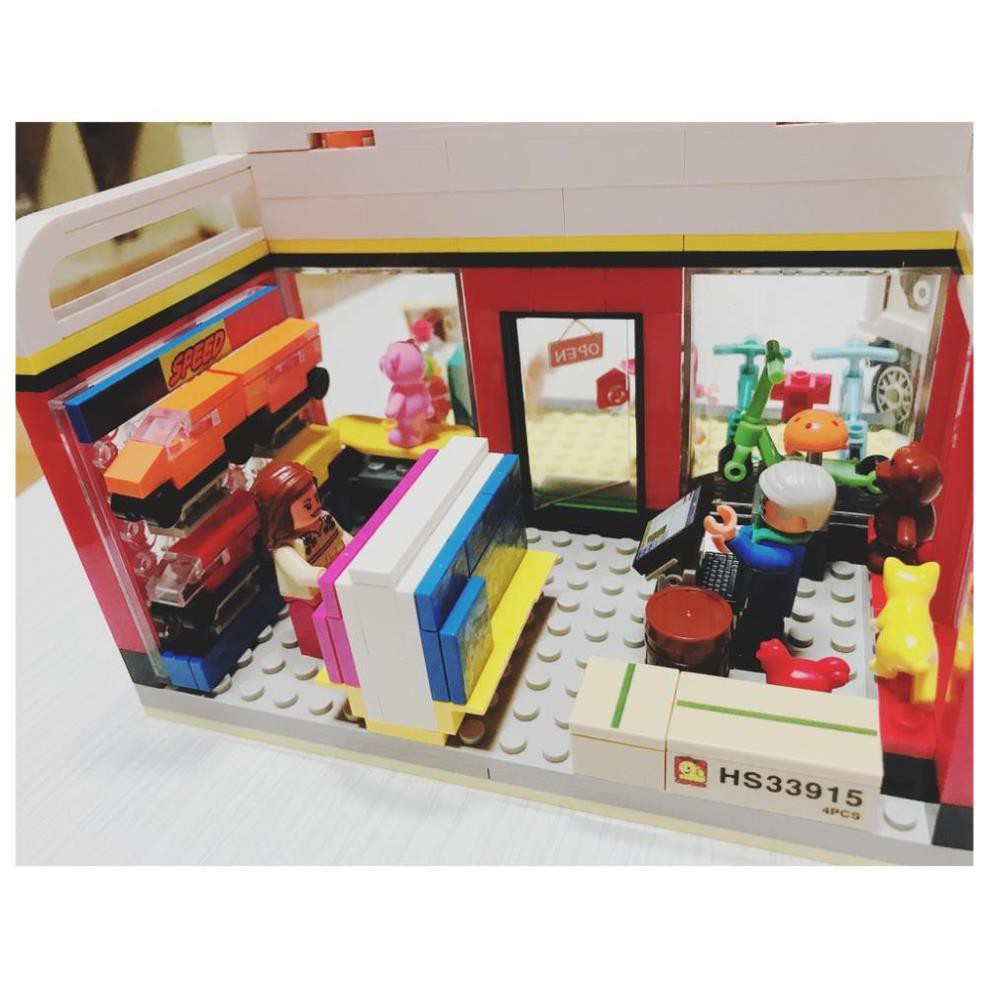 Đồ Chơi ️Lắp Ráp Cho Bé - Bộ Lego Xếp Hình Cửa Hàng Đồ chơi Oxford HS33915 Gồm 554 Chi Tiết Cho Bé 8 Tuổi, Nhựa ABS