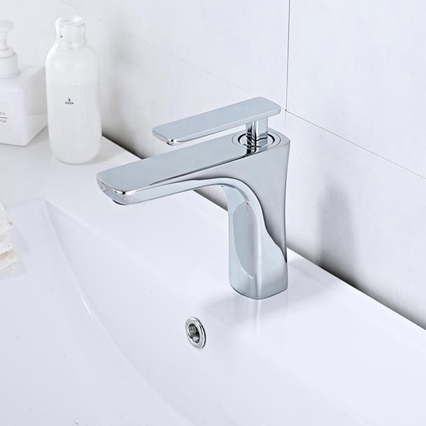 [Rẻ nhất shopee] Vòi lavabo rửa mặt nóng lạnh KOBESI thân cao bằng đồng mạ crom, tặng 2 dây cấp nước 80K