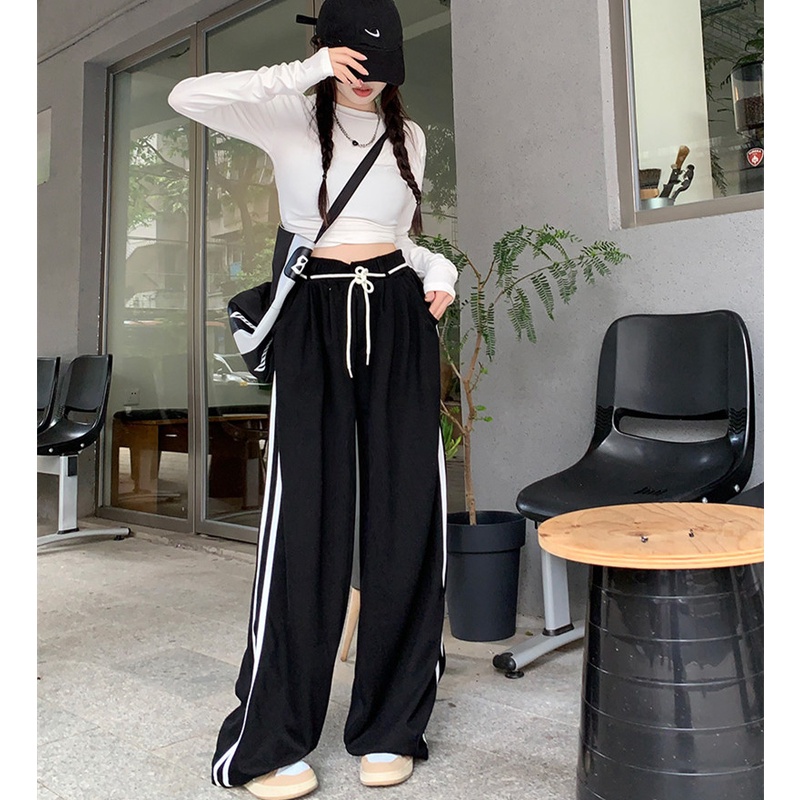 Áo Thun Tay Dài Dáng Ôm Kẻ Sọc Ngang Quyến Rũ Trẻ Trung Cho Bạn Gái