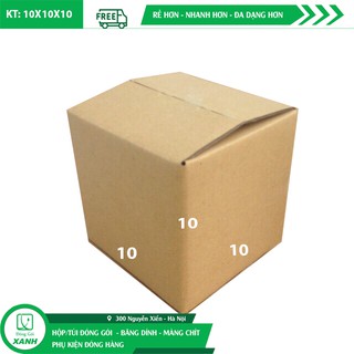 Combo 100 hộp carton 10x10x10 giá sỉ