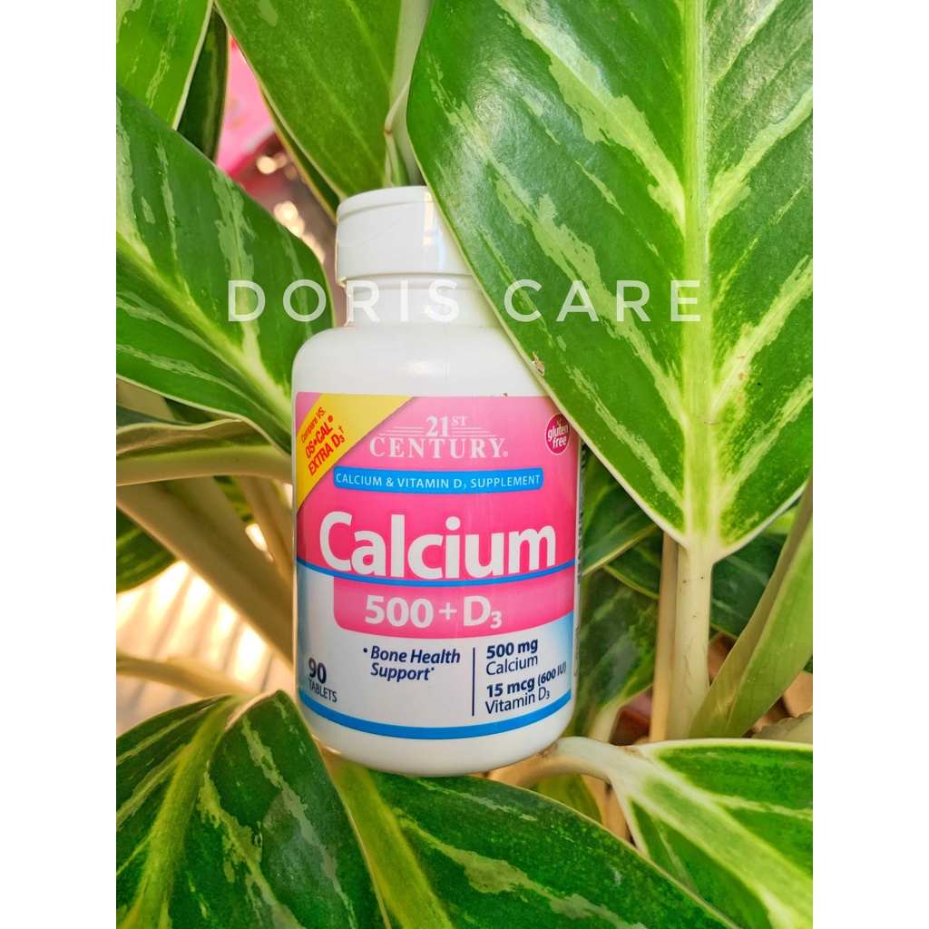 Viên uống bổ sung Canxi 500mg và D3 600iu chính hãng Mỹ