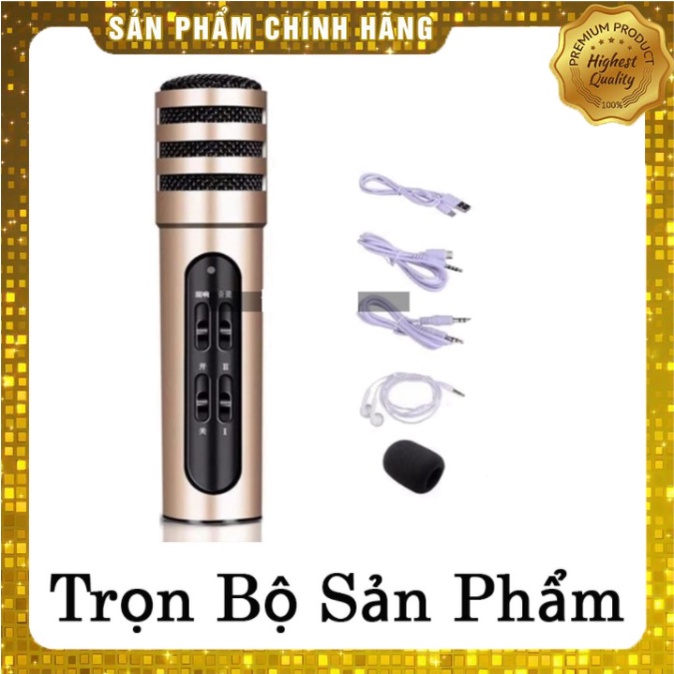 Micro Karaoke/Micro Livestream Thu Âm C7 Âm Thanh Chuyên Nghiệp + Tặng Tai Nghe Hàng Chính Hãng