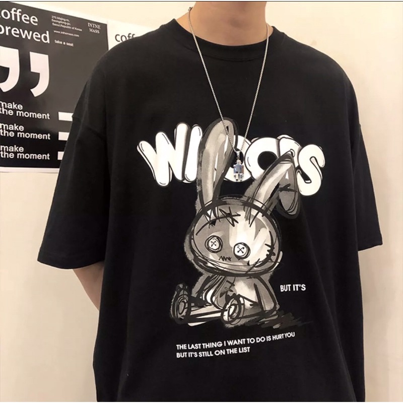 🐰Áo Đôi Bạn Thân Nam nữ- Áo Nhóm Tay Lỡ Unisex in Hình Dễ Thương, Phông Rộng