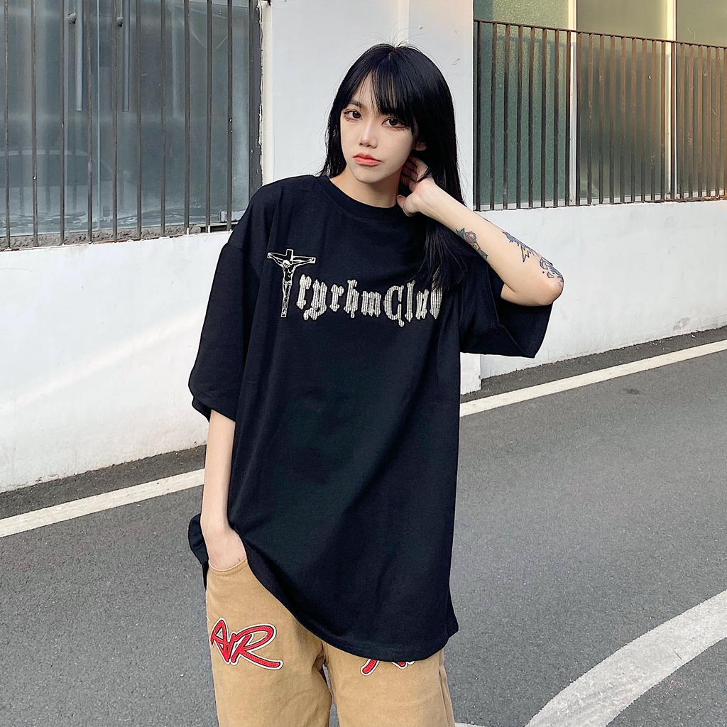 Áo thun unisex nam nữ form rộng, áo phông tay lỡ form rộng Trythmclub