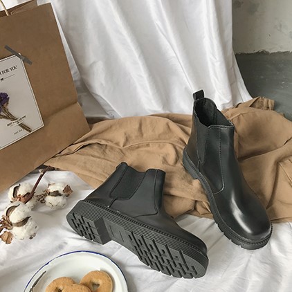 Boots cao cổ nữ Meimei T8.32 Giày bốt phong cách ulzzang kiểu dáng Chelsea boot chất liệu da PU | BigBuy360 - bigbuy360.vn