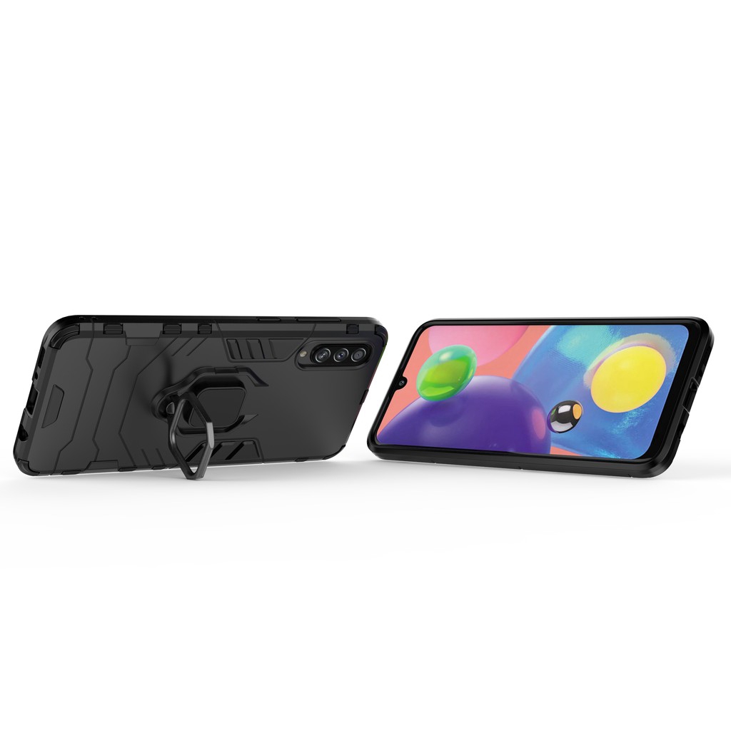 Ốp điện thoại dạng giáp cứng có nhẫn đỡ cho Samsung Galaxy A90 5G/ A40 A60 A70 A80 A90