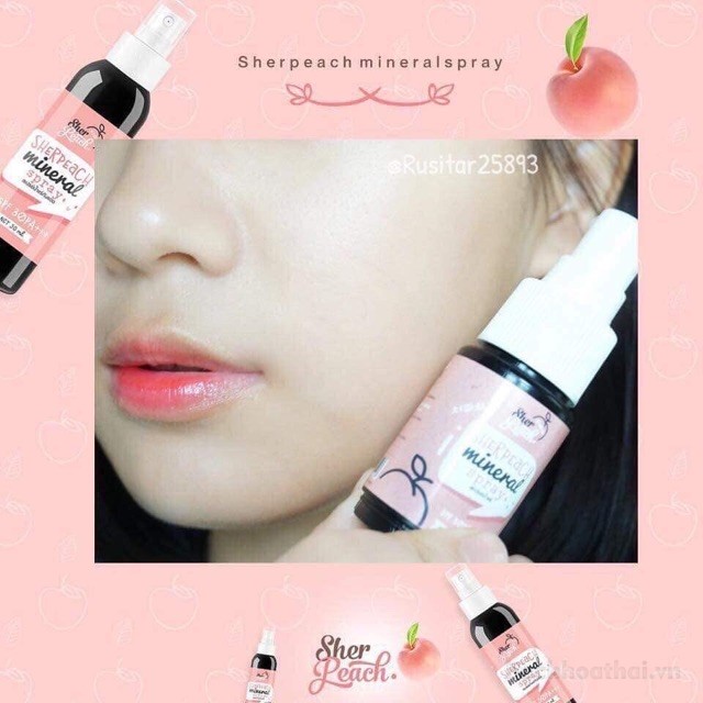 1 chai Xịt khoáng hương đào Sher Peach Mineral Spray SPF 30 PA +++